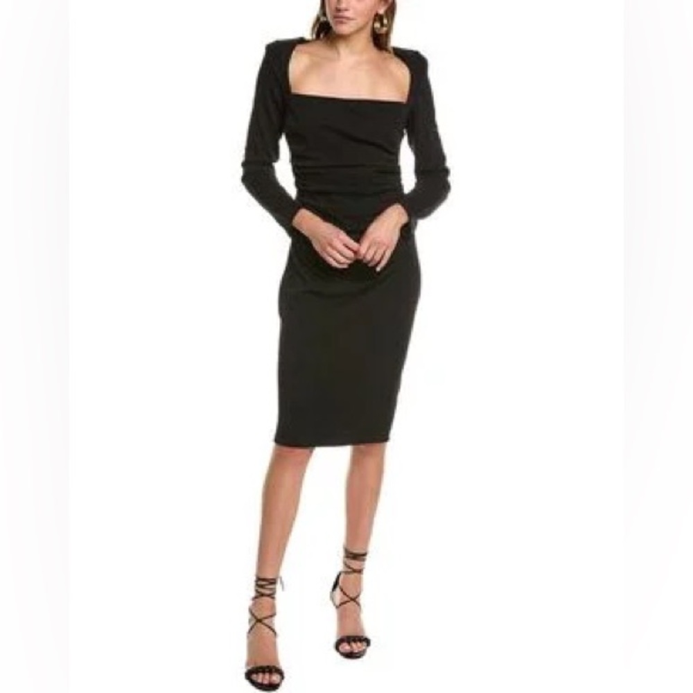 Astr Black Asymmetrical Ruched Mini Dress